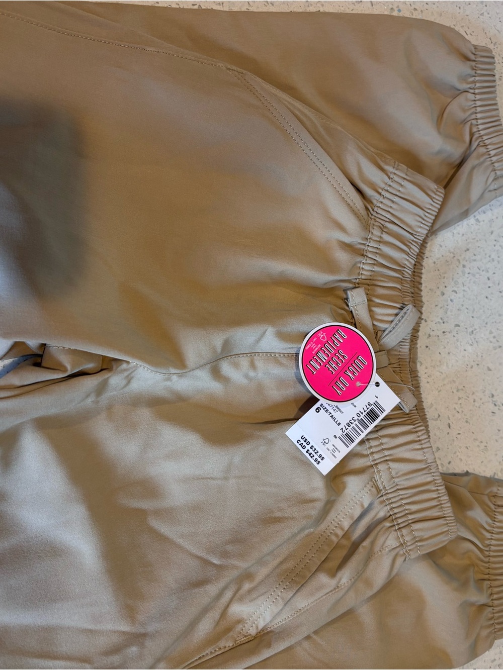 The Children's Place Tan Elastic-Waist Joggers